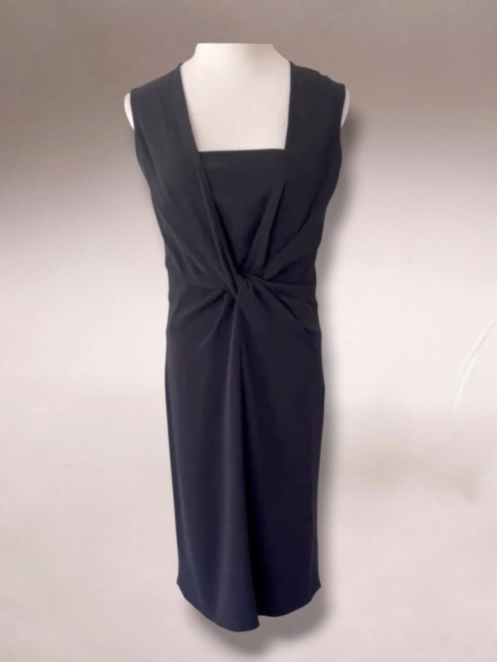 JIL SANDER LBD Black Silk Classic Dress Size 36